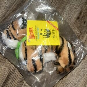 Vintage Wendy's 1988 WWF Bengal Tiger Plush 5 Inch Sealed with Tags Stuffed Toy
